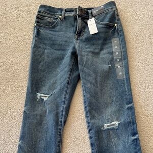 Express Dark Blue Straight Leg Jeans